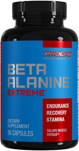 [BRSWIZYMDIFAM3AV] Prolab Nutrition Beta Alanine Extreme with Carnosyn, 3200mg High Potency, Boosts Workout Endurance & Delays Fatigue (56 Caps)