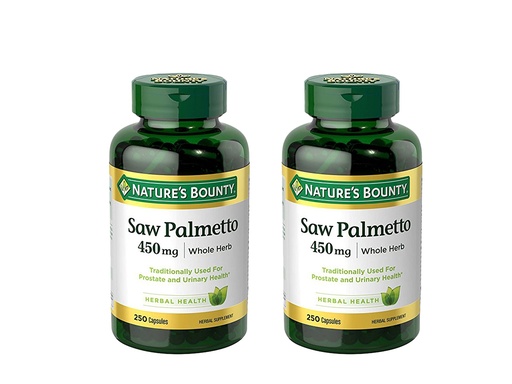 [BRSWKYDRCYPQ2G36] Nature's Bounty Saw Palmetto 450 mg Capsules 250 ea (Pack of 2)