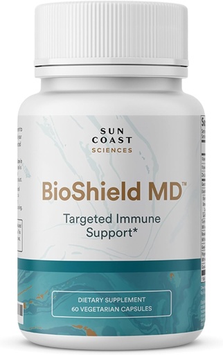 [BRSROEIDC4FB62YZ] SUN COAST SCIENCES BioShield MD from Premium Immunity Support with Vitamin C, Vitamin D, Zinc, for Focus, Clarity, Joints Healthy and Muscle Recovery (60 Capsules)