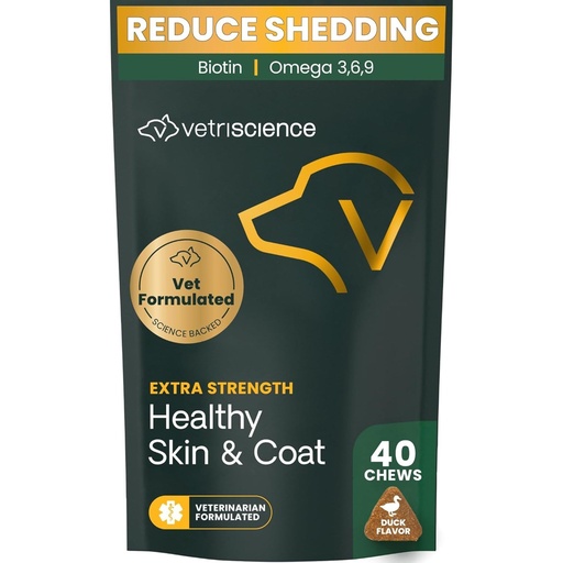[BRSRMBICOYPWAA34] VetriScience Omega Plus Advanced Skin Supplement for Dogs Fish Oil Supplement for Itchy Skin with Omegas 3, 6, 9 Fatty Acids and Added Nutrients