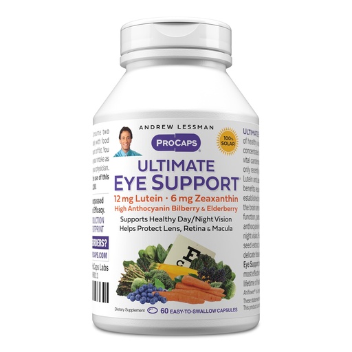 [BRSWGAQ6BMFAGCDK] ANDREW LESSMAN Ultimate Eye Support 60 Softgels - 12mg Lutein, 6mg Zeaxanthin, Bilberry, Key Nutrients to Support Eye Health and Promote Healthy Vision. No Additives. Easy to Swallow Softgels