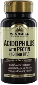[BRSWGHYKBEDQEYLO] Windmill Acidophilus with Pectin Capsules, 100.0 Count