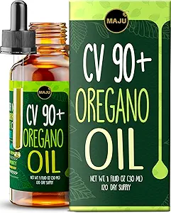 [BRSROZA3B4HBADI3] Maju Superfoods Oregano Oil Drops, Potent 90%+ Carvacrol (1 fl Oz) Wild Mediterranean Essential Oil of Oregano Liquid, Aceite de Oregano, Immune and Seasonal Support