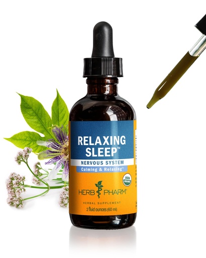 [BRSWKGYYAB6QG2D4] Herb Pharm Relaxing Sleep Herbal Formula with Valerian Liquid Extract Drops, 2 Oz