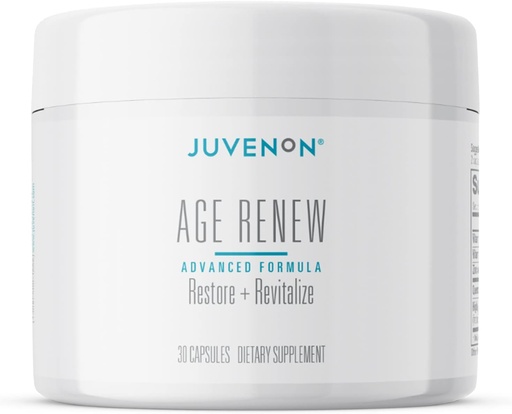 [BRSRMEA2AABQ4YI7] Juvenon AgeRenew Beta Glucan Anti Aging Immunity Support supplement, Beta Glucan with Zinc Quercetin for Immune Defense Boost