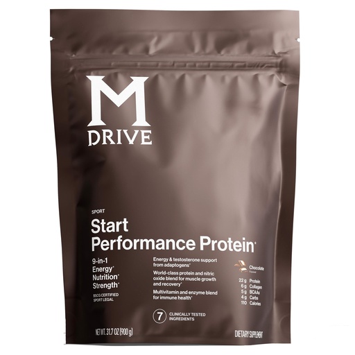 [BRSWKHD4PMPRQCI6] Mdrive Start, 9-in-1 Complete Nutrition and Protein Shake Powder, Supports Energy, Strength, Digestion, Immune Health, Nitric Oxide, Recovery and Reduces Stress - Chocolate Mousse 31.7oz, 30 Servings