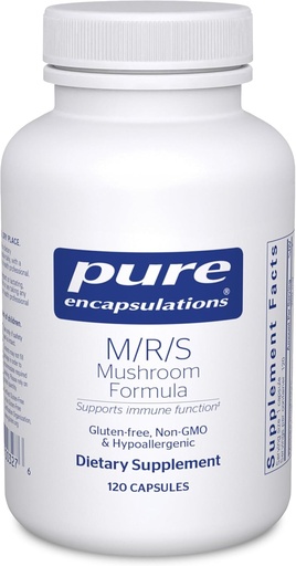 [BRSWIYQTPJ6QYYLK] Pure Encapsulations M/R/S Mushroom Formula Hypoallergenic Supplement Promotes Immune Здоров'я і забезпечує Broad-Spectrum Фізіологічна добавка 120 капсули