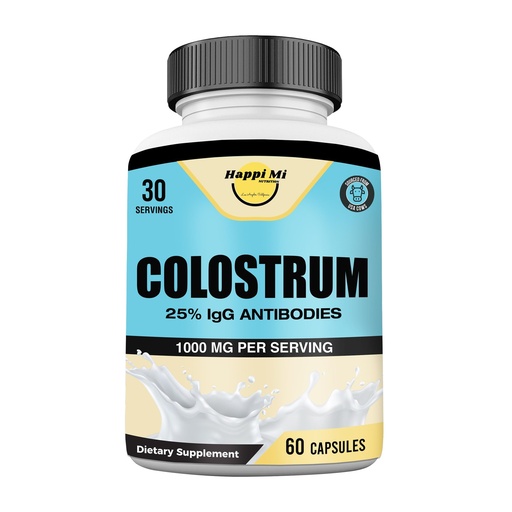 [BRSRA2QROR7Q4GT4] Colostrum Capsules 1000mg Per Serving - US Sourced, 25% Immunoglobulin for Immune Support & Gut Health, 60 Capsules, 30 Servings