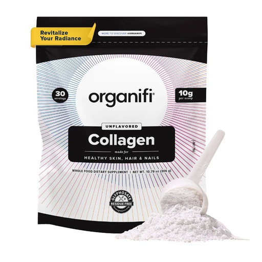 [BRSROAYZCIARUYI3] Organifi Collagen Powder - Fuller Hair, Stronger Nails, and Radiant Skin - Replenish and Rebuild Your Body - Gluten-Free, Dairy-Free, and Soy-Free Hydrolyzed Multi Collagen Peptides, 30 Servings