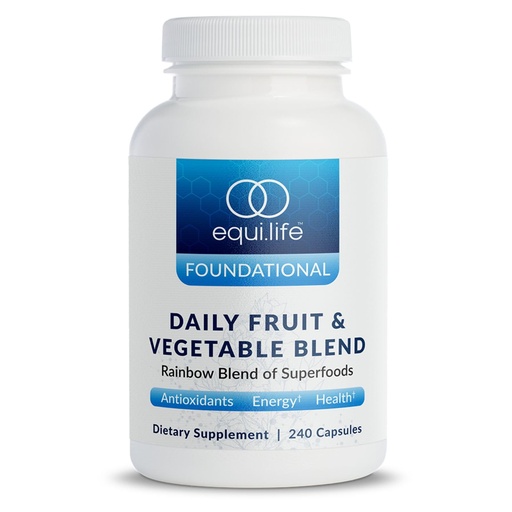 [BRSRMZYPBN7WYAD4] Equilife Daily Fruit and Vegetable Capsules, 22 Fruits, Vegetables & Superfoods Supplement to Support Energy and Overall Health, No Added Sugar, Vegan, 240 Capsules