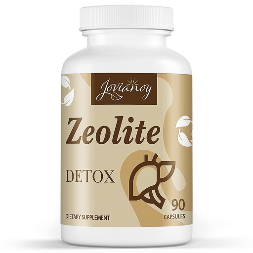 [BRSRAEIHBAPBUELU] Jovianoy Zeolite Detox Capsules, Organic Activated Charcoal, Bentonite Clay, 1-2 µm Clinoptilolite, Maximum Absorption, Gut Liver Detox Cleanse Full Body for Women Men, 90 Capsules