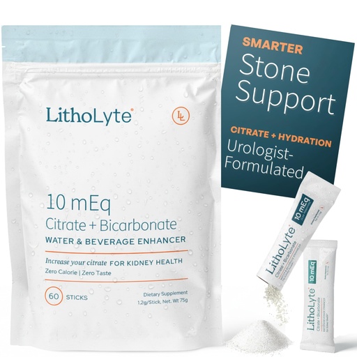 [BRSWGED5O4IQ4EQ6] 10mEq | Water & Beverage Enhancer for Kidney Health | Citrate & Electrolytes for Kidney Protection | Science-Based Support Beyond Cleanse, Detox, or Stone Dissolver Supplements | 60 Sticks
