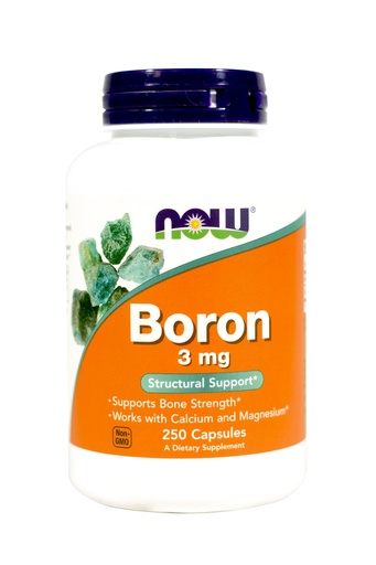 [BRSWIYYPOMNWEET4] NOW Boron, 3 mg, 250 Capsules (Pack of 2)
