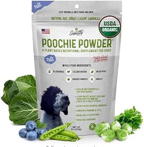 [BRSWGYLYCUMQA2DD] Snoutly Poochie Powder: USDA Certified Organic Dog Supplement & Super Multivitamin - Mother Nature's Vitamins & Minerals for All Dogs & All Ages, Nutritional & Digestion Support, RAW Superfood