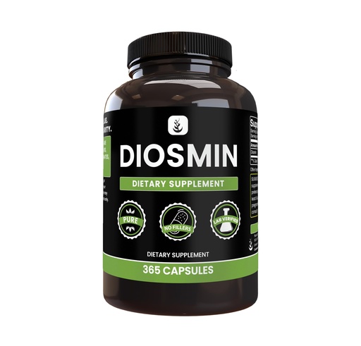 [BRSW2AIOBYCBA2QY] PURE ORIGINAL INGREDIENTS Diosmin (365 Capsules) No Magnesium Or Rice Fillers, Always Pure, Lab Verified