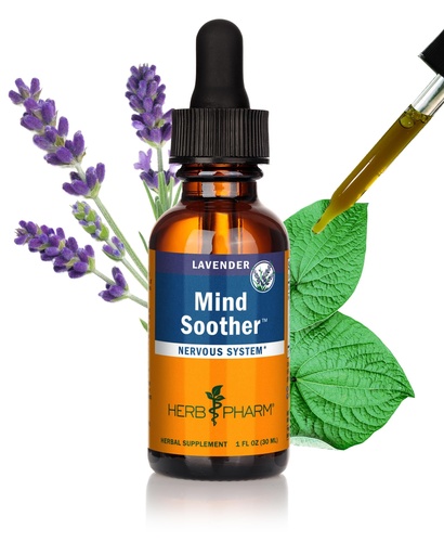 [BRSWI2QKCMEB6FQ3] Herb Pharm Mind Soother: Lavender Liquid Herbal Formula with Noble Kava & Lavender Essential Oil for Nervous System Support, Calming & Relaxing, Vegan, Gluten-Free, Non-GMO, Up to 3 Week Supply, 1 oz*
