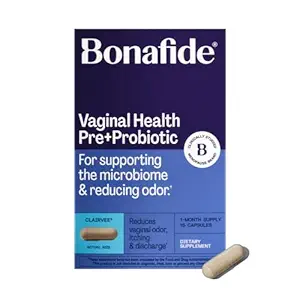 [BRSW2HAPOYOQYDI2] Bonafide Clairvee Vaginal Probiotic for Relief from Odor, Itching & Discharge, 1-Month Supply (15 Capsules)