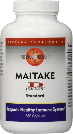 [BRSWIYT3O4FAOFDO] MUSHROOM WISDOM Maitake Mushroom Extract D-Fraction 360 Capsules