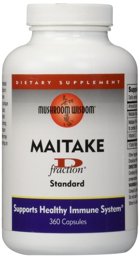 [BRSWIYT3O4FAOFDO] MUSHROOM WISDOM Maitake Mushroom Extract D-Fraction 360 Capsules