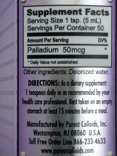 [BRSWIY33AEIRGGD2] MesoPalladium ™ 10 ppm Colloidal Palladium 250 mL/8.45 Oz