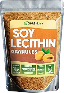 [BRSROZ34BUIWKCLH] XPRS Nutra Soy Lecithin Granules Non GMO - Lecitina de SOYA - 100% Pure Soy Lethicin Granules - Premium SOYA Lethicin Granules - Food Grade Fat Emulsifier Suitable for Baking (16 Ounce)