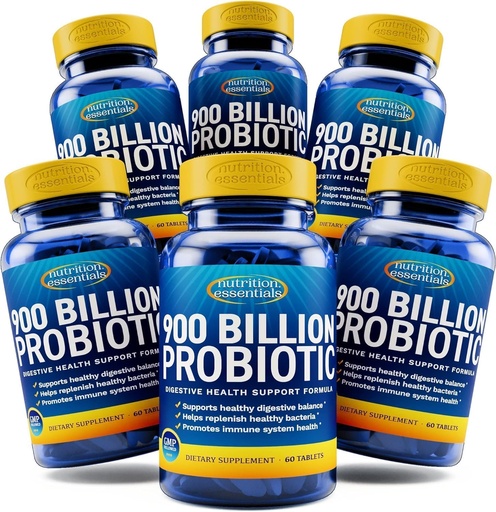 [BRSRAYL5AECA2FDX] Nutrition Essentials Probiotic Dietary Supplement + Probiotics for Women and Men with Lactase Enzyme + Nootropic Brain Support Supplement