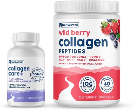 [BRSROCA2BZ7BECY7] NativePath Collagen Duos - Wild Berry Collagen, Collagen Care+