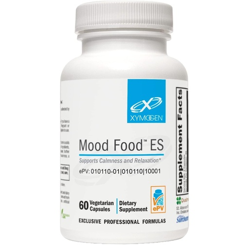 [BRSWI2T2CYOQYDD2] XYMOGEN Mood Food ES, 60 Capsules | Supports Relaxation and Healthy Mindset, Active Folate and L-Theanine, Vegetarian, Non-GMO, and Gluten-Free