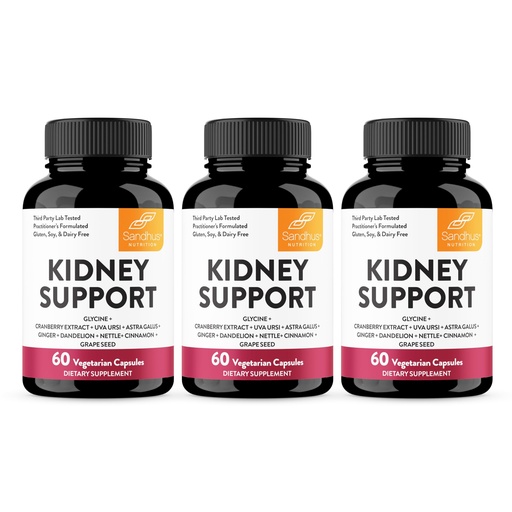 [BRSRAHY5C4CRQCQ6] Sandhu's Kidney Cleanse Detox & Repair Support Supplement for Men and Women | with Cranberry Extract | Helps Support Kidney & Urinary Tract Health | 60 Vegetarian Capsules (Pack of 3)