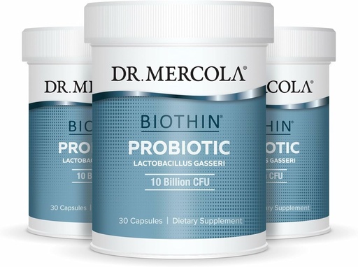 [BRSW2BIPCUMWGG3L] Dr. Mercola Biothin Probiotic - Digestive Health Supplement - Supports Healthy Metabolism - GMO-Free, Gluten-Free & Soy-Free - 90 Delayed-Release Capsules (90 Servings)