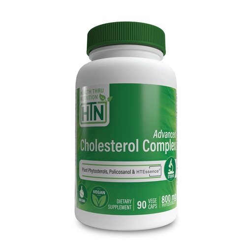 [BRSWIYICCUJQCHTY] Health Thru Nutrition Advanced Cholesterol Complex | Heart Health Support & Lipid Metabolism with Phytosterols, Policosanol, Hydroxytyrosol, Chromium and More | Vegan, Non-GMO (Pack of 90)