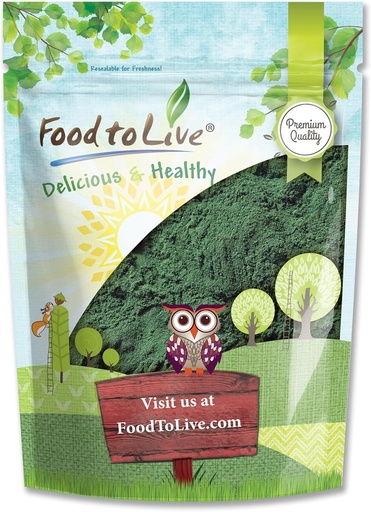 [BRSWGH3QOYCQAHTG] Food to Live Chlorella Powder, 4 Pounds - Kosher, Raw Green Algae, Vegan Superfood, Bulk, Pure Vegan Green Protein, Rich in Vitamins and Minerals, Great for Drinks, Teas and Smoothies