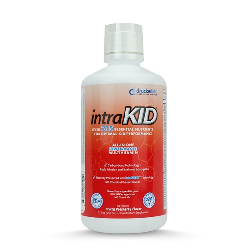 [BRSWIYYLPIIGGE3U] Drucker Labs Organic Liquid Multivitamin for Kids, Immune Support, Non GMO, Dairy Free, Gluten Free, Magnesium, Vitamin A,C,E, Zinc, (32 oz., Fruity Raspberry)