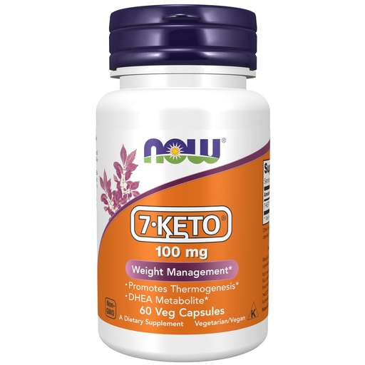 [BRSWIY32BQIRM33A] NOW Foods Supplements, 7-Keto (DHEA Acetate-7-one) 100 mg, Weight Management*, 60 Veg Capsules