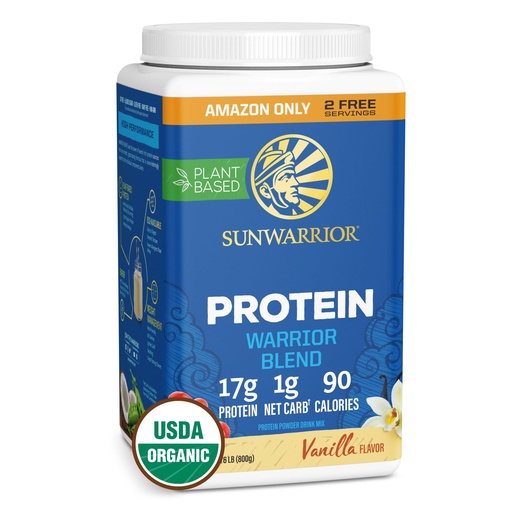 [BRSWYCQFCIPWOAL4] Organic Plant Based Protein Powder | Vegan Organic Protein Powder Vanilla Flavored with BCAA Amino Acids & Hemp Seed Pea Blend | Non-GMO Soy Dairy Filler & Gluten Free (Vanilla, 32 Servings)