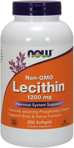 [BRSWIGT5BN6GYDT2] NOW Foods Lecithin 19 Grain, 1200 mg 200 Softgel