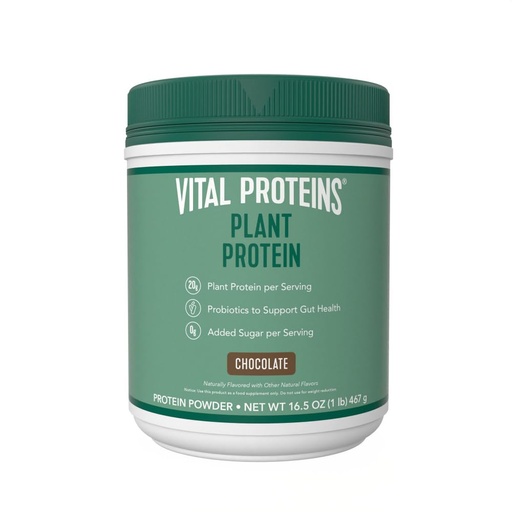 [BRSRMBIKOAPAGHLA] Vital Proteins Protein Powder – 20g Plant Based Protein with Chickpea – 1B CFU Probiotic for Gut Health, No Added Sugar – Chocolate, 16.5 oz