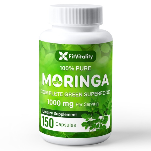 [BRSROFQZCVYA2CYV] Moringa Capsules| 150 Capsules| Moringa Oleifera | Pure & Natural| Non-GMO and Gluten Free Supplement | Complete Green Superfood | Moringa Leaf Extract Powder