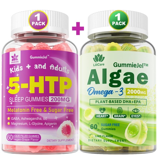 [BRSRAEATBF5QYHLZ] LILICARE Vegan Omega 3 Gummies & 5HTP Gummies