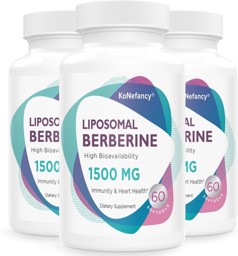[BRSROH37O4NREE3L] Berberine HCLink 1500 mmg - High Biovailia Liberal Berberine Capsules per a Dones i homes, LleiMPK per a Sanitat vascular, Sugar-Free, No-MO,180 Softlis