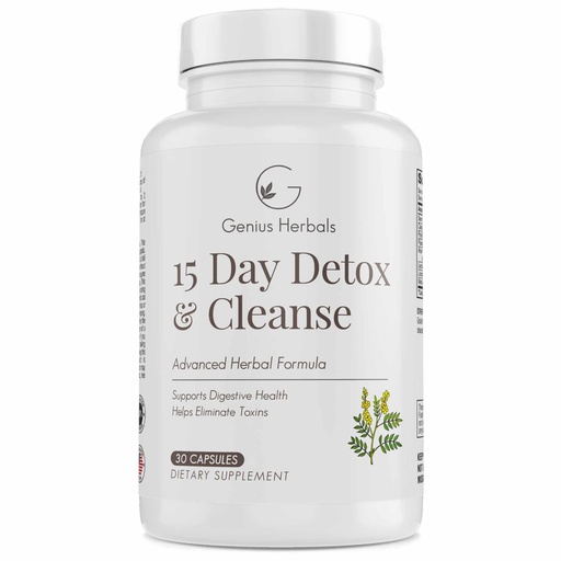 [BRSROFD4O4MB63Q7] 15 Day Detox and Cleanse - Helps Eliminate Toxins, Supports Digestive Health