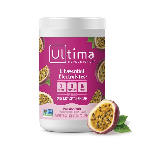 [BRSW2CD7O57W22Y7] Ultima Replenisher Daily Electrolyte Powder Drink Mix – Sugar Free – Passionfruit, 90 Servings – Hydration Powder with 6 Key Electrolytes and Trace Minerals – Keto Friendly, Non-GMO