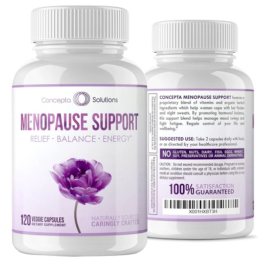 [BRSWGYIRCUBAYDTA] Menopause Support - Menopause Relief and Weight Management Support - for Hot Flashes, Night Sweats Relief and Energy - 120 Capsules - Made in USA