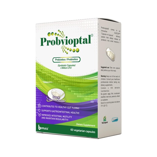 [BRSRMCAOOYJQ4G33] Vivioptal Vitamins Probvioptal, 60 Capsules, Probiotics & Prebiotics, Duocap, 1 Billion CFU, Gluten Free