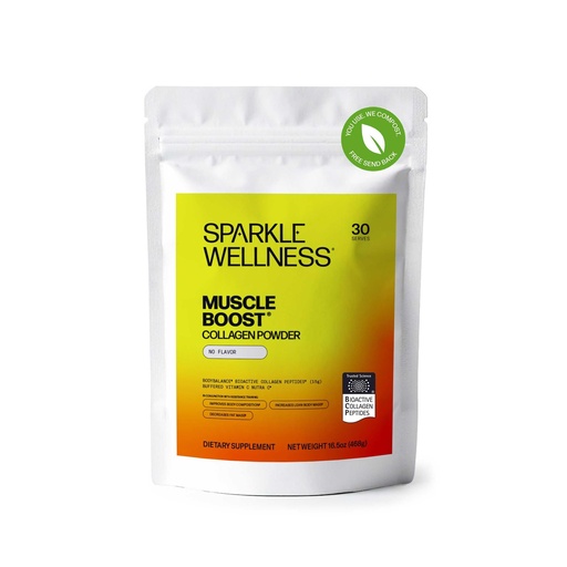 [BRSWYAANPIFB6CTD] Sparkle Wellness BODYBALANCE Bioactive Collagen Peptides | Collagen Powder Supplement with Hydrolyzed Collagen Peptides & Buffered Vitamin C | Muscle Boost (No Flavor) [30-Serves]