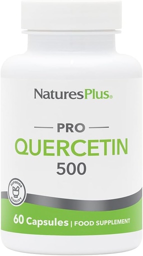 [BRSROZA7OZ6AMA3J] Natures Plus PRO Quercetin 500 mg - 60 cápsulas - Non-GMO, Vegan & Gluten gratis - 60 porcións