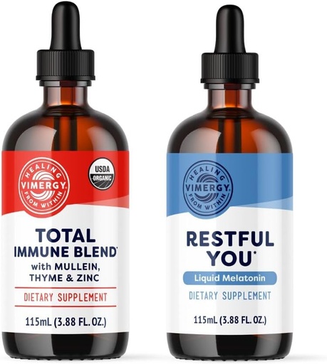 [BRSRAZIRCUGQ2HY7] Vimergy Total Immune Mix (115 mL) & Liquid Melatonin (115 mL) Kit