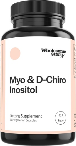 [BRSWGCYQB4CGKETX] Wholesome Story Myo-Inositol & D-Chiro Inositol Supplement for Women | Fertility Supplements for Hormonal Balance & Ovarian Health Support | Myoinositol | Ideal 40:1 Ratio | 90 Servings