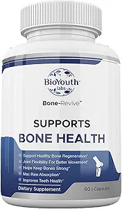 [BRSWYGI5CECQKCD3] Labs Natural Bone Strength Supplements for Adults, 60 Capsules - Nutritious Blend of Coleus Forskohlii, Creatine, Magnesium, Vitamin K2 & C for Better Bone Health & Growth.