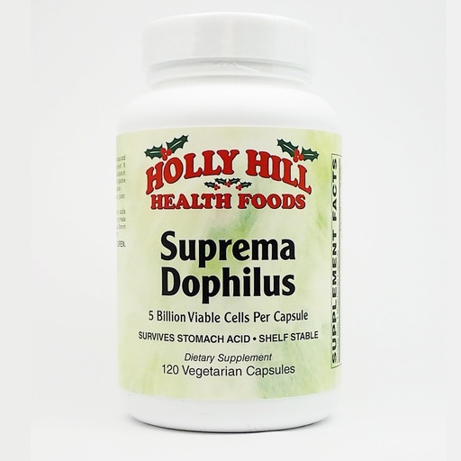 [BRSWGZYDB4BRMET6] Holly Hill Health Foods, Suprema Dophilus, 120 Vegetarian Capsules